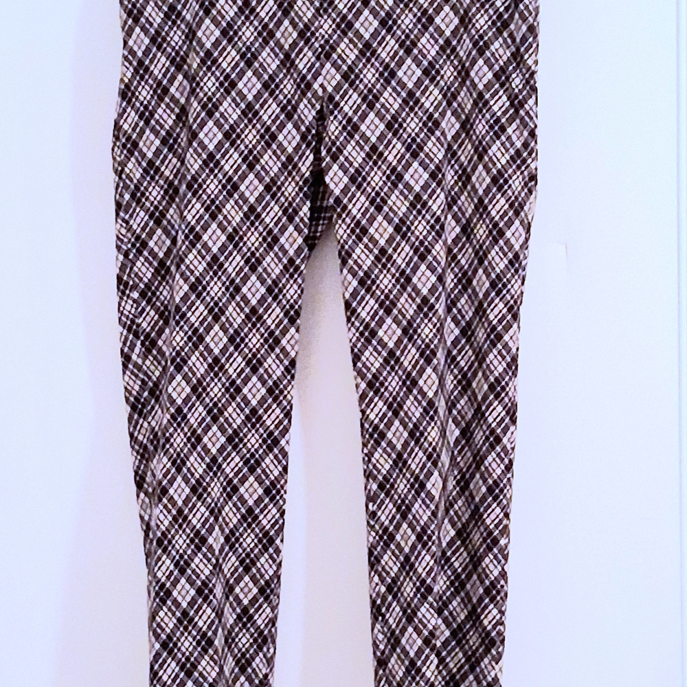 NWT Women's Plaid Pants - Black and White